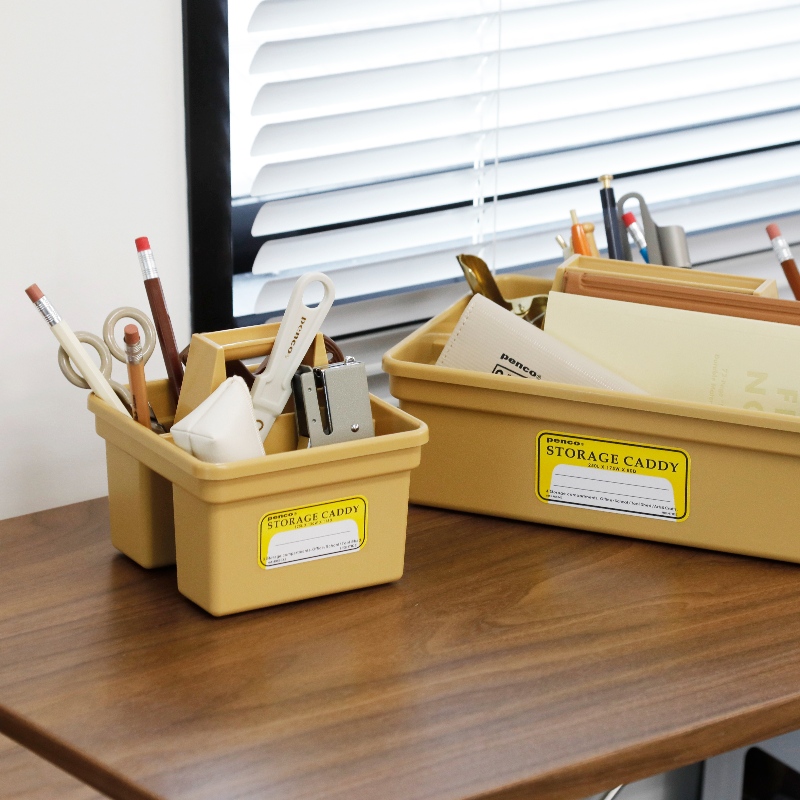 Storage Caddy S di Penco: Piccolo contenitore con manico e divisori interni compatto, impilabile, disponibile in colori nostalgici